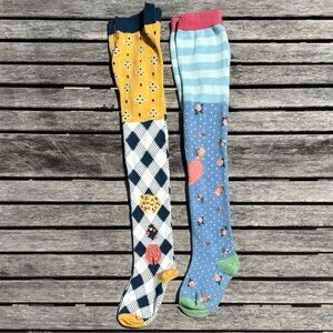 4-6 Two Pairs Matilda Jane Flower and Print Tights Pantyhose Hose